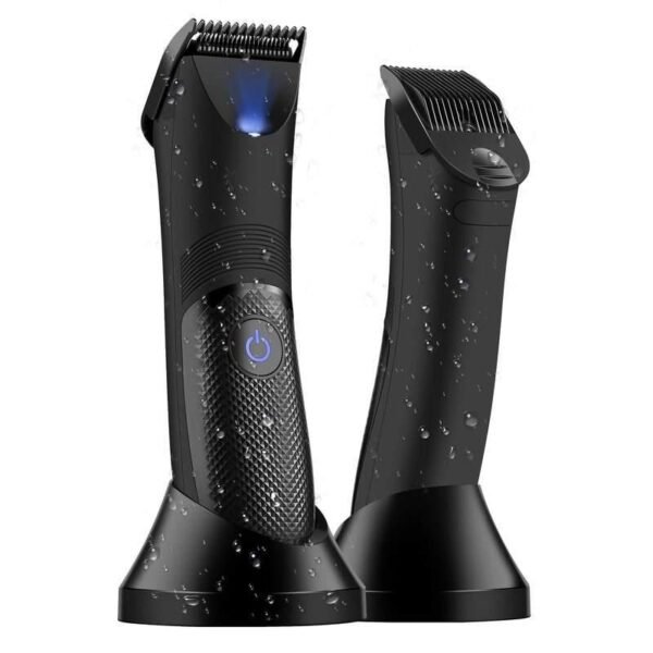 Electric Groin & Body Hair Trimmer - Rechargeable, Ceramic Blade, Waterproof Groomer