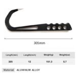 Stainless Steel Handheld Fishing Gaff - 12-Inch Grip Lip Spear Hook for Sea Fishing - Image 5