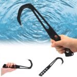 Stainless Steel Handheld Fishing Gaff - 12-Inch Grip Lip Spear Hook for Sea Fishing - Image 3
