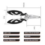 Multifunctional Stainless Steel Fishing Pliers - Braid Line Cutter, Hook Remover & Scissors - Image 3