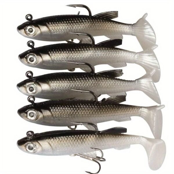 5-Piece Swimbait Silicone Soft Bait Set