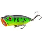 7cm Topwater Popper Fishing Lure with 3D Eyes and Treble Hooks - Image 2