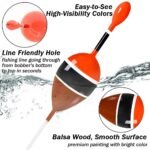 Premium Balsa Wood Slip Bobber Set for Crappie, Panfish, Trout, and Bass Fishing - Image 4