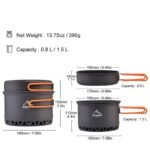 Outdoor Camping Cookware Set 2.3L, Lightweight Aluminum Pots for Hiking and Travel - Image 3