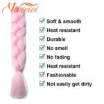 24 Inch Ombre Jumbo Braiding Hair - Synthetic, Colorful Hair Extensions for DIY Braids - Image 4
