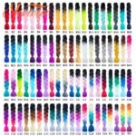 24 Inch Ombre Jumbo Braiding Hair - Synthetic, Colorful Hair Extensions for DIY Braids - Image 2