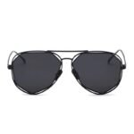 Rose Gold Aviator Sunglasses with Mirror Alloy Frame - Image 2