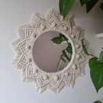 Bohemian Chic Round Macrame Wall Mirror - Image 4