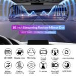 Rearview Mirror Dash Cam with Dual FHD Cameras and Night Vision - Image 3