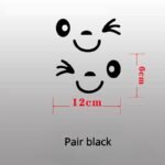 Cute Smiley Face Reflective Mirror Stickers for Cars - 2pcs - Image 7