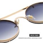 Steampunk Vintage Round Sunglasses - Unisex UV400 Fashion Eyewear - Image 6