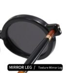 Stylish Retro Oval Sunglasses - Image 7