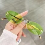 2023 Rimless Cat Eye Sunglasses for Women - Image 3