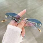 2023 Rimless Cat Eye Sunglasses for Women - Image 2