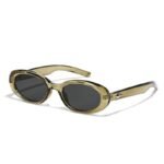 2023 Retro Chic Narrow Oval Sunglasses - Image 4