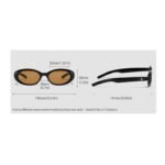 2023 Retro Chic Narrow Oval Sunglasses - Image 3