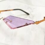 UV400 Retro Rimless Tassel Sunglasses - Polarized Cat Eye Shades - Image 5