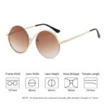 Chic Retro Round Gradient Sunglasses - UV400 Protection, Fashion Metal Frame Eyewear - Image 7