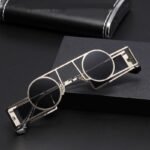Unisex Punk Style Round Sunglasses with UV400 Protection - Image 3