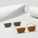 Vintage Rectangle UV400 Sunglasses - Image 3
