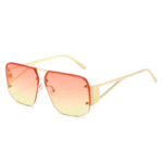 Trendy Oversized Pilot Sunglasses for Women - UV400 Gradient Lenses