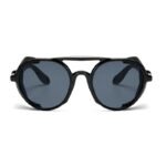 High-Quality Steampunk Round Sunglasses - UV400 Vintage Shades for Men and Women - Image 3