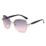 Elegant Oversized Rimless Diamond Sunglasses - Sexy Square Sunnies for Women - Image 7