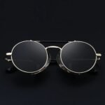 Steampunk Retro Round Metal Sunglasses - UV400 Anti-Reflective Unisex Eyewear - Image 3