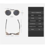 Steampunk Retro Round Metal Sunglasses - UV400 Anti-Reflective Unisex Eyewear - Image 6