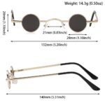 Trendy Round Metal Frame Sunglasses - UV Protection, Multiple Colors - Image 7
