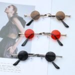 Trendy Round Metal Frame Sunglasses - UV Protection, Multiple Colors - Image 3