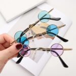 Trendy Round Metal Frame Sunglasses - UV Protection, Multiple Colors - Image 4
