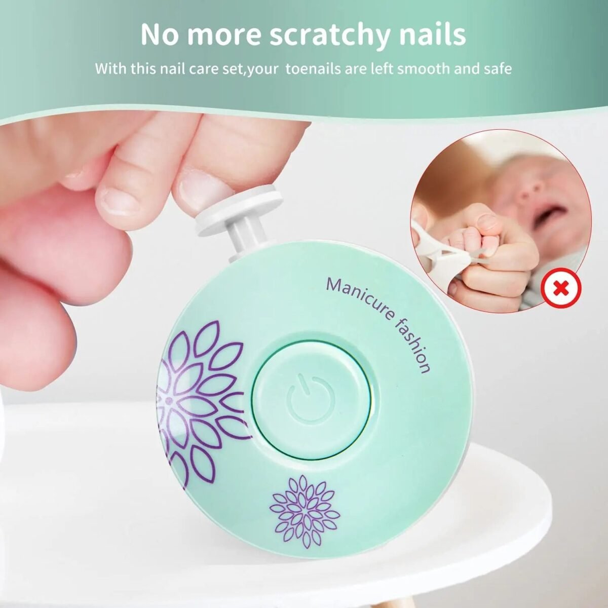 Quiet Electric Baby Nail Trimmer for Gentle Care & Grooming - Image 5