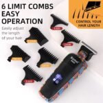 Professional Digital Hair Clipper with Random Graffiti Design - Multifunctional Electric Trimmer for Men - Image 7