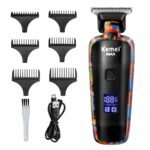 Professional Digital Hair Clipper with Random Graffiti Design - Multifunctional Electric Trimmer for Men - Image 2