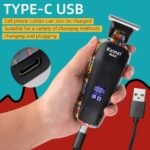 Professional Digital Hair Clipper with Random Graffiti Design - Multifunctional Electric Trimmer for Men - Image 4