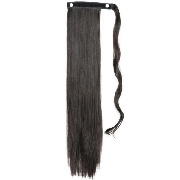 Premium Long Straight Synthetic Clip-In Ponytail Extension