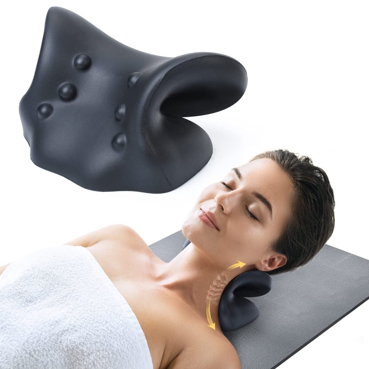 Neck & Shoulder Relaxer: Cervical Traction Pillow for Pain Relief & Spine Alignment - Image 1