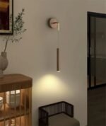 Modern Nordic Walnut Wooden Wall Lamp - Image 3