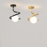 Modern LED Glass Ball Ceiling Light - Elegant Indoor Lighting for Home & Bathroom - Image 3