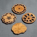 Creative Lotus Flower Wooden Drink Coasters - Stylish Home Decor - Image 6