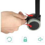 4-Tier Rolling Kitchen Storage Cart with Wooden Shelves & Lockable Wheels - Image 5