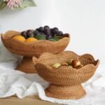 Creative Rattan Fruit Baskets - Natural Woven Storage Bowls - Image 2
