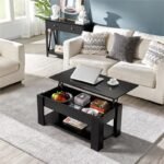 Sleek 38.6" Lift Top Coffee Table with Storage - Image 6