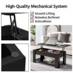 Sleek 38.6" Lift Top Coffee Table with Storage - Image 3