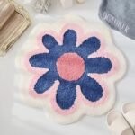 Flower Bloom Non-Slip Absorbent Soft Bath Mat – Quick Dry Microfiber Rug for Bathroom and Children's Room - Image 6