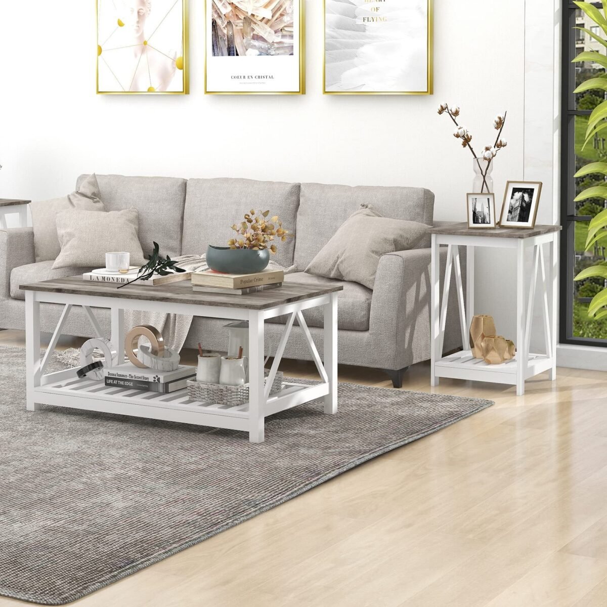 45097-143a56.jpeg Elegant Square End Table with Slats - Image 3