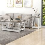 Elegant Square End Table with Slats - Image 3