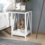 Elegant Square End Table with Slats - Image 7