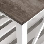 Elegant Square End Table with Slats - Image 4